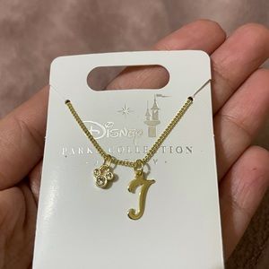 Disney parks collection Mickey with J necklace